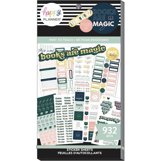 The Classic Happy Planner&#xAE; Mint to Teach Value Pack Stickers